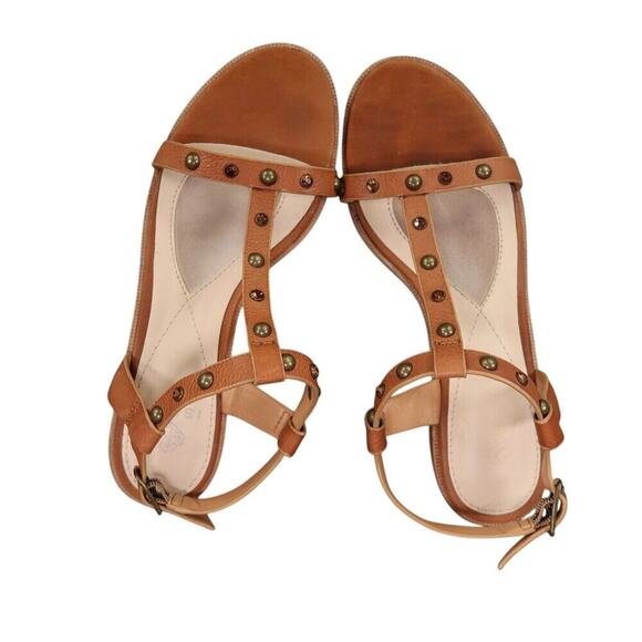 Isola Shoes Womens 7.5 Sandals Fashion Studded Leather Block Heel Boho Classic - Picture 5 of 13